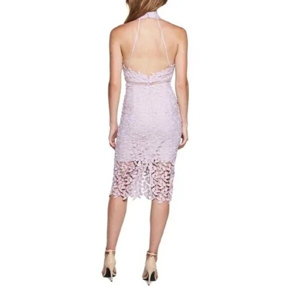 Bardot Gemme Dress Lace Halter Ladies Size 8 Lavender Lilac Color - Picture 2 of 16